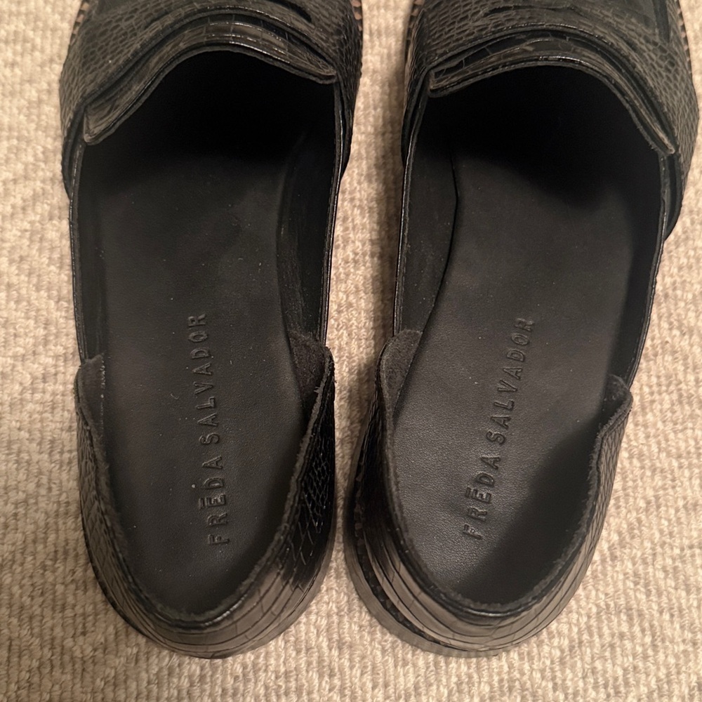 Freda Salvador Tash D'orsay Loafers Black size 10.5 - Picture 8 of 9